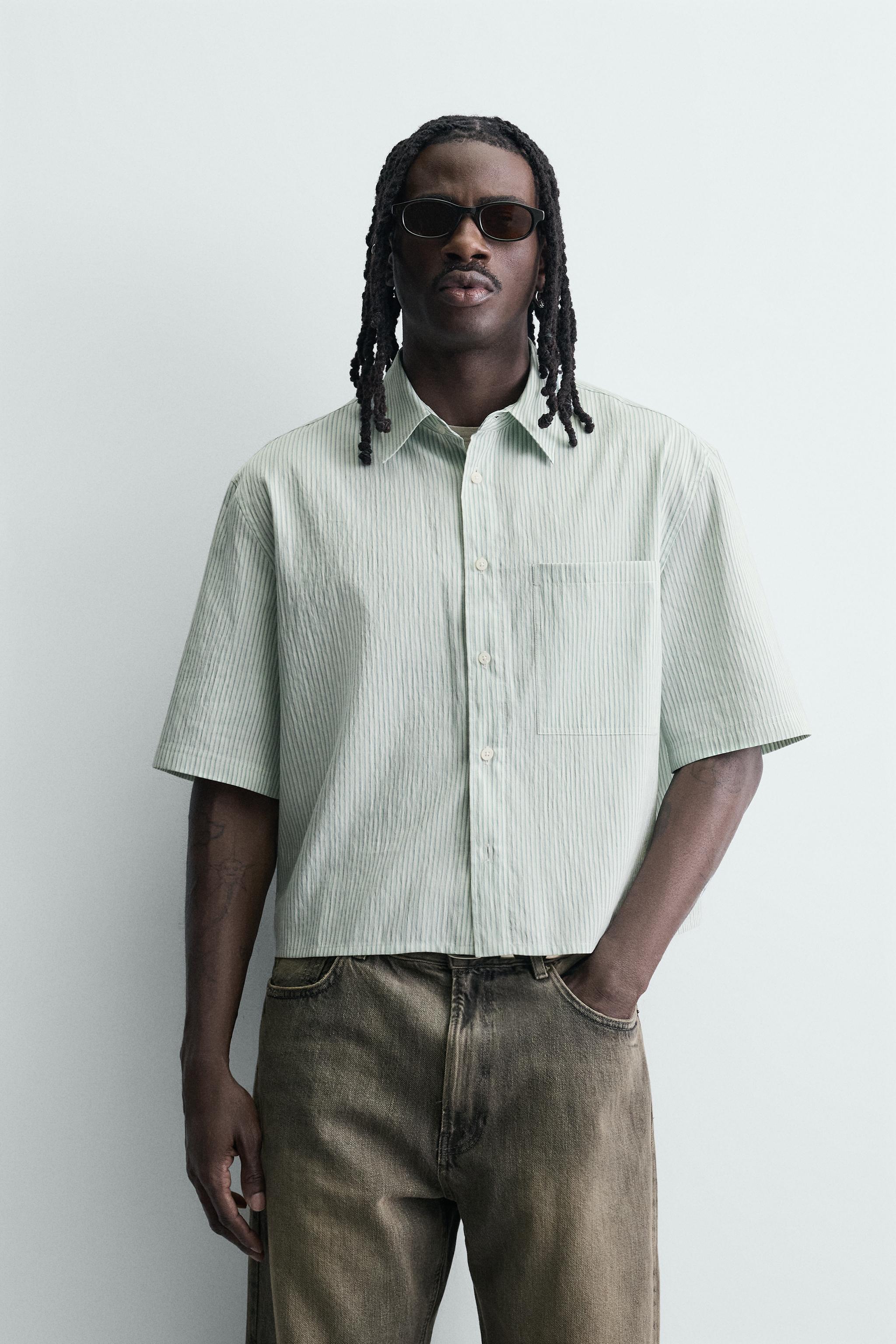 PLAID CROPPED FIT SHIRT